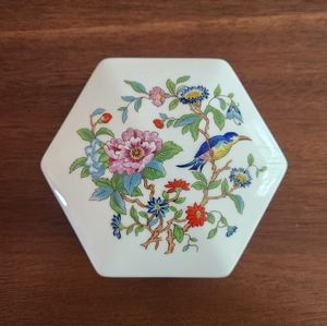 Aynsley Pembroke Fine English Bone China HEXAGONAL Trinket/Jewelry Box